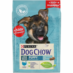 Dog Chow Корм сухой  для щенков крупных пород с индейкой