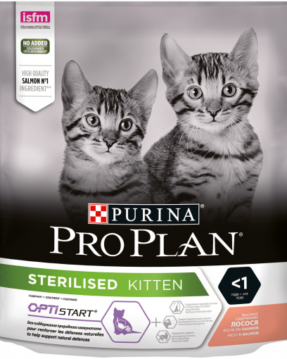 Pro Plan сухой корм для стерилизованных котят, с высоким содержанием лосося