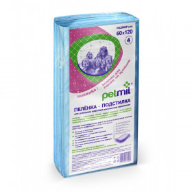 PetMil Петмил Пеленка впитывающая одноразовая, р-р 60*120 см, 4 шт./уп.
