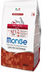 Monge Dog Speciality Mini корм для взрослых собак мелких пород , ягненком, рисом и картофелем