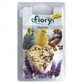 FIORY Био-камень для птиц Hearty Big с лавандой в форме сердца