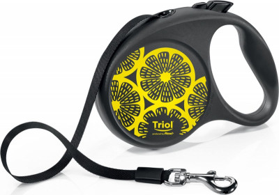 TRIOL Поводок-рулетка для собак FLEXI Joy Lemon, L 5м до 50кг, лента