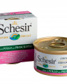 Schesir консервированный корм для кошек с куриным филе и ветчиной 85г