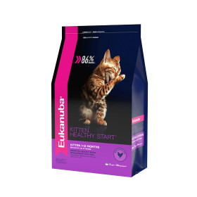 Eukanuba Сухой корм Kitten Healthy Start для котят, беременных и кормящих кошек с курицей - 2 кг