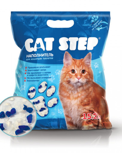 CAT STEP наполнитель силикагелевый, 15,2 л