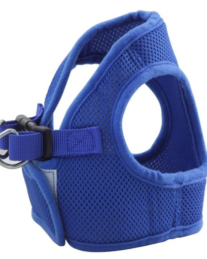 TRIOL Комплект мягкая шлейка-жилетка и поводок, синий, обхват груди 400 мм, поводок 15х1200 мм