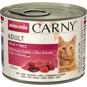 ANIMONDA CARNY ADULT консервы для кошек с говядиной и сердцем