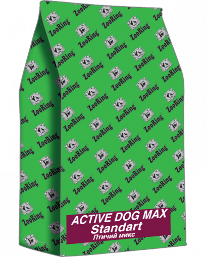 ZooRing Active Dog MAX Standart сухой корм для активных собак крупных пород Птичий микс 20 кг