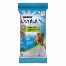 DentaLife, лакомство для собак крупных пород, уход за полостью рта