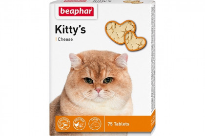 Beaphar Kitty's+Cheese с сыром для кошек, 75 табл.