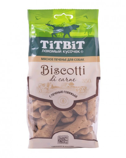 Tit Bit Печенье Бискотти с печенью говяжьей