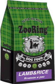 ZooRing Lamb&Rice сухой корм для собак с чувствительным пищеварением Ягненок и рис