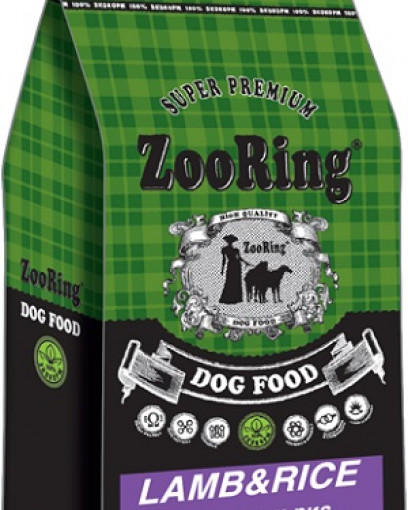 ZooRing Lamb&Rice сухой корм для собак с чувствительным пищеварением Ягненок и рис  
