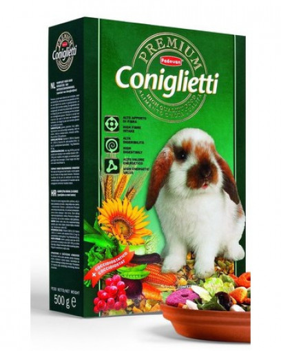 Premium coniglietti корм с кокцидиостатиком для декоративных кроликов