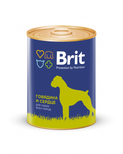 Brit Beef & Heart консервы для собак Говядина и сердце