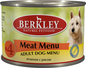 Berkley консервы для собак ягненок с рисом №4 200 г