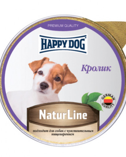 Happy Dog влажный корм для собак, паштет из кролика, 125г