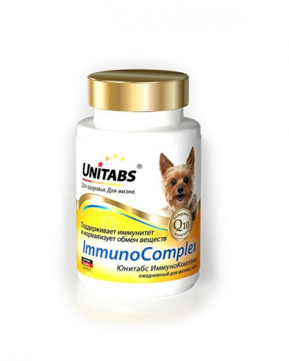 Unitabs Immuno Complex с Q10 Витамины для мелких собак, 100 табл.