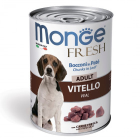 Monge Dog Fresh Chunks in Loaf консервы для собак мясной рулет телятина 400гр