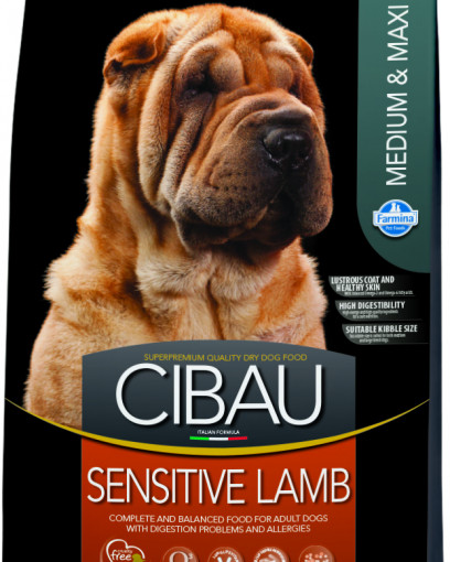 Farmina Cibau Sensitive Lamb Medium & Maxi сухой корм для взрослых собак с чувствительным пищеварением и аллергией