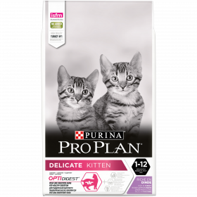 Pro Plan для котят с чувствительным пищеварением или с особыми предпочтениями в еде, с высоким содержанием индейки