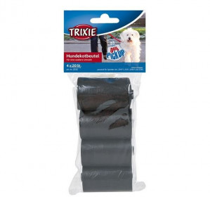 TRIXIE пакеты для уборки за собаками, 3л, 4 рулона по 20 шт., черные, для всех диспенсеров