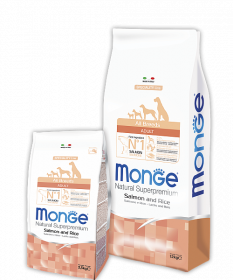 Monge Dog Monoprotein корм для собак всех пород лосось с рисом