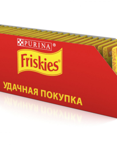 Purina Friskies, Влажный корм Friskies для взрослых кошек, с курицей в подливе, Пауч