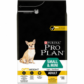 Pro Plan для склонных к избыточному весу и/или стерилизованных взрослых собак мелких и карликовых пород, с высоким содержанием курицы