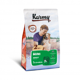 Karmy Mini Adult сухой корм для взрослых собак мелких пород старше 1 года с телятиной