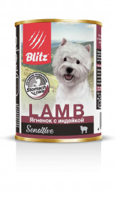 BLITZ "Ягненок с индейкой", консервы для собак всех пород и возрастов 400 гр.