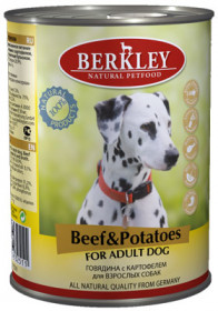 Berkley консервы для собак говядина с картофелем 400 г