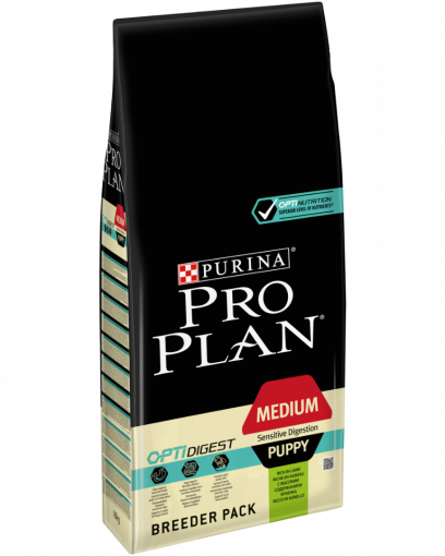Pro Plan для щенков средних пород с чувствительным пищеварением, с высоким содержанием ягненка