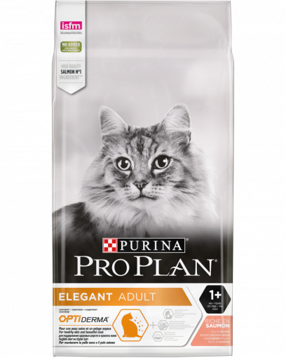 Pro Plan сухой корм для здоровья шерсти и кожи взрослых кошек, с высоким содержанием лосося