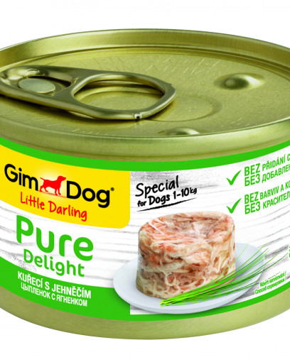 GimDog, Pure Delight консервы для собак из цыпленка с ягненком