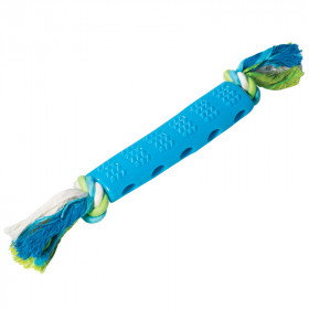 TRIOL (ТРИОЛ) Игрушка для собак из термопласт. резины "Палка шипованная с верёвкой", 180/350мм