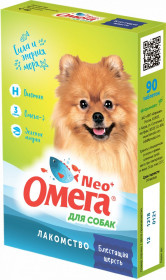ОМЕГА NEO+ Мультивитаминное лакомство для собак с биотином и таурином "Блестящая шерсть", 90 табл.