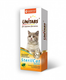 Unitabs SterilCat с Q10 Паста для кастрированных котов и стерилизованных кошек, 120 мл