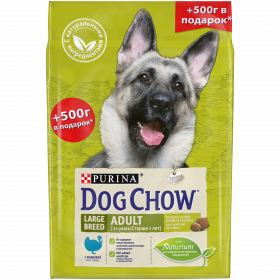Dog Chow Корм сухой для взрослых собак крупных пород с индейкой