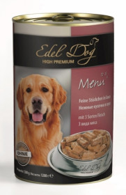Edel Dog влажный корм  для собак, три  вида мяса