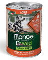 Влажный корм Monge Dog BWild GRAIN FREE для взрослых собак, из индейки с тыквой и кабачками, консервы 400 г