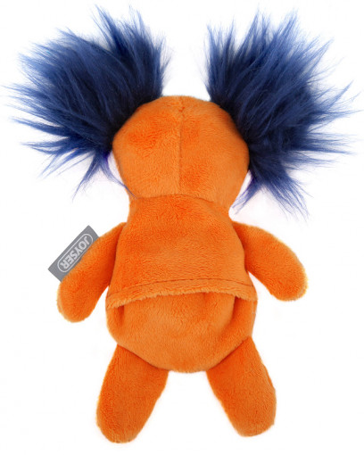 Игрушка для собак JOYSER Puppy Белка со сменной пищалкой S оранжевая, 15 см