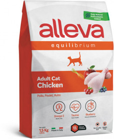 Alleva Equilibrium для взрослых кошек с курицей, 1.5 кг