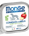 Влажный корм Monge Dog Natural Monoprotein Fruits для собак, паштет из кролика с яблоком, консервы 150 г