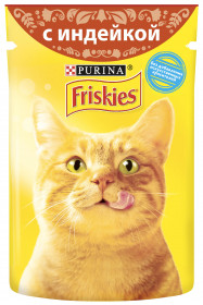 Purina Friskies, Влажный корм Friskies для взрослых кошек, с идейкой в подливе, Пауч