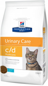 Hill's Prescription Diet C/D Multicare Urinary Care сухой корм для кошек, профилактика цистита и МКБ, с рыбой