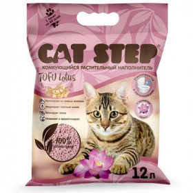 CAT STEP Наполнитель растительный комкующийся Cat Step Tofu Lotus, 12л