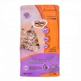 Мнямс Hairball&Indoor Сухой корм с ягненком для домашних кошек для выведения комков шерсти из желудка 400 г