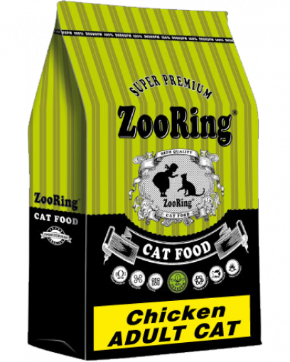 ZooRing Adult Cat сухой корм для кошек Цыпленок 1,5 кг