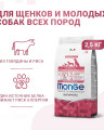 Сухой корм Monge Dog Speciality Line Monoprotein Puppy & Junior корм для щенков всех пород, из говядины с рисом